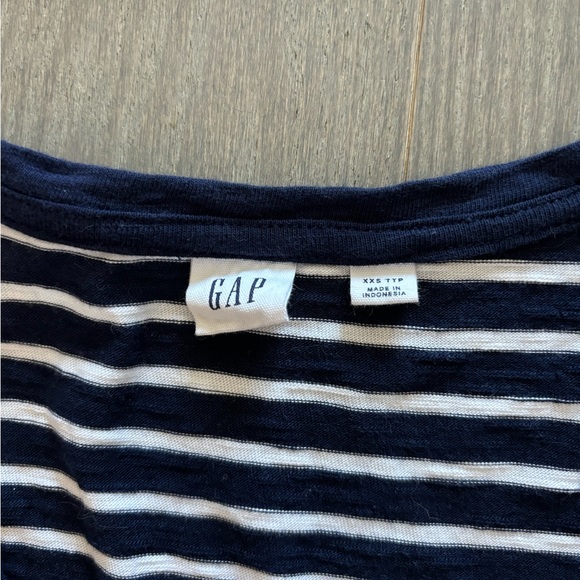 Navy and White Striped V-Neck T-Shirt Dress - Picture 2 of 2